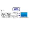 MM-SPL12UW LED搭載USB電源マルチメディアスピーカー MM-SPL12UW / LED搭載USB電源マルチメディアスピーカー