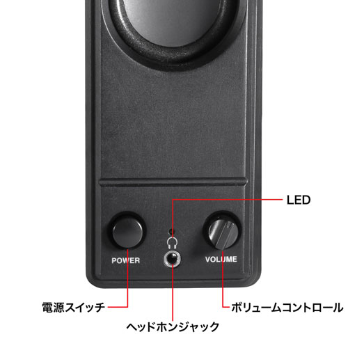 MM-SPL18UBK / USB電源PCスピーカー