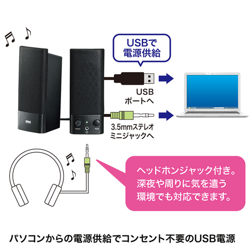 MM-SPL2NU2 / USB電源マルチメディアスピーカー