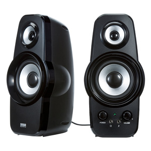 MM-SPL9BK / ツィーター搭載2chマルチメディアスピーカー(ブラック)