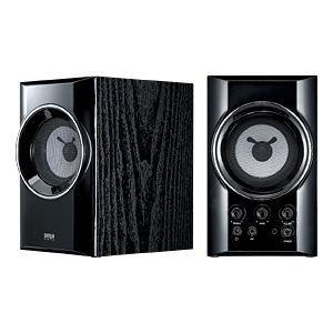 MM-SPWD5BK / 木製2chマルチメディアスピーカー(ブラック)