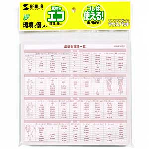 MPD-17D / マウスパッド(度量衡換算一覧)