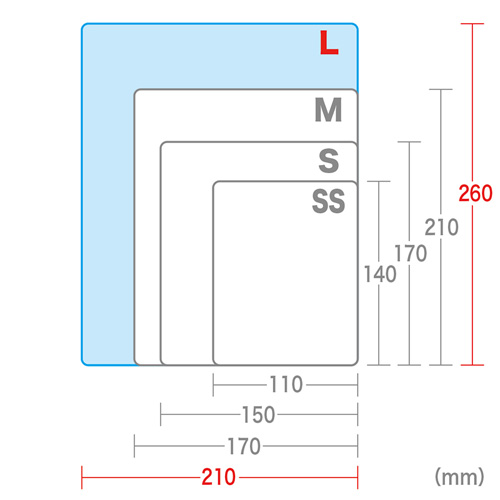 MPD-EC25L-BL / マウスパッド（Lサイズ、ブルー）
