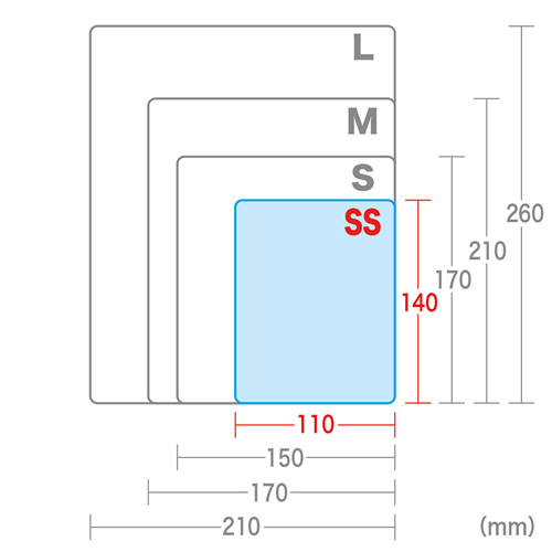 MPD-EC25SS-BL / マウスパッド（SSサイズ、ブルー）