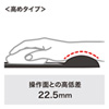 MPD-GELNHBK リストレスト付きマウスパッド(布素材、高さ高め、ブラック) MPD-GELNHBK / リストレスト付きマウスパッド(布素材、高さ高め、ブラック)