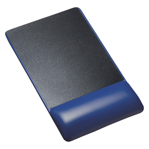 MPD-GELPHBL / リストレスト付きマウスパッド（レザー調素材、高さ高め、ブルー）