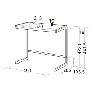 MR-61M / 液晶モニタ台（木目）