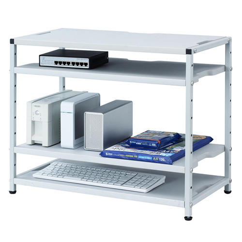 MR-67GY / 小型機器収納マルチ机上ラック