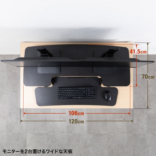 MR-ERGST6BK / エルゴノミクスリフトアップデスク（W1060）