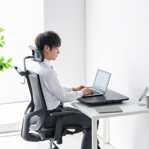 MR-ERGST7BK / エルゴノミクスリフトアップデスク(W680×D450)