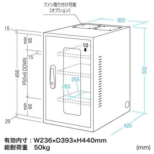 MR-FAKBOX300 / 簡易防塵機器収納ボックス(W300)