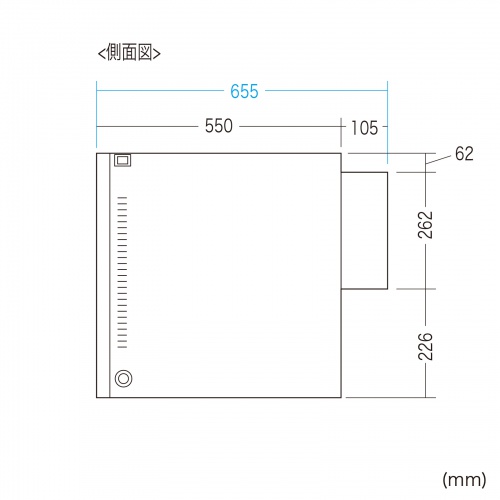 MR-FAP55 / クーラー付き防塵ラック（W550×D655）