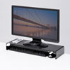 MR-LC202BKN 電源タップ+USBポート付き机上ラック(W600×D200 ブラック) MR-LC202BKN / 電源タップ+USBポート付き机上ラック(W600×D200 ブラック)