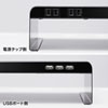 MR-LC202BKN 電源タップ+USBポート付き机上ラック(W600×D200 ブラック) MR-LC202BKN / 電源タップ+USBポート付き机上ラック(W600×D200 ブラック)