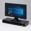 MR-LC202BK 電源タップ+USBポート付き机上ラック(W600×D200mm・ブラック) MR-LC202BK / 電源タップ+USBポート付き机上ラック(W600×D200mm・ブラック)