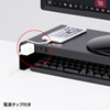 MR-LC202BK 電源タップ+USBポート付き机上ラック(W600×D200mm・ブラック) MR-LC202BK / 電源タップ+USBポート付き机上ラック(W600×D200mm・ブラック)