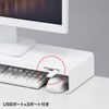 MR-LC202WN 電源タップ+USBポート付き机上ラック(W600×D200 ホワイト) MR-LC202WN / 電源タップ+USBポート付き机上ラック(W600×D200 ホワイト)