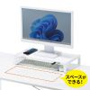 MR-LC204WN / 電源タップ＋USBハブ付き机上ラック（W500)