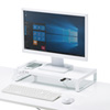 MR-LC204W 電源タップ+USBハブ付き机上ラック(W500mm・ホワイト) MR-LC204W / 電源タップ+USBハブ付き机上ラック(W500mm・ホワイト)
