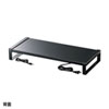 MR-LC205BK 電源タップ+USBハブ付き机上ラック(W600mm・ブラック) MR-LC205BK / 電源タップ+USBハブ付き机上ラック(W600mm・ブラック)