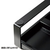 MR-LC205BK 電源タップ+USBハブ付き机上ラック(W600mm・ブラック) MR-LC205BK / 電源タップ+USBハブ付き机上ラック(W600mm・ブラック)
