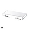 MR-LC205W 電源タップ+USBハブ付き机上ラック(W600mm・ホワイト) MR-LC205W / 電源タップ+USBハブ付き机上ラック(W600mm・ホワイト)