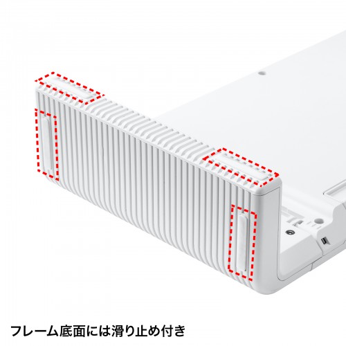 MR-LC210CHW【USB Type-C接続ハブ付き机上ラック（ホワイト）】USBハブ