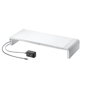 MR-LC210CHW / USB Type-C接続ハブ付き机上ラック(ホワイト)