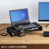 MR-LC211HBK USBハブ付き机上ラック(ブラック) MR-LC211HBK / USBハブ付き机上ラック(ブラック)