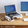 MR-LC211HW USBハブ付き机上ラック(ホワイト) MR-LC211HW / USBハブ付き机上ラック(ホワイト)