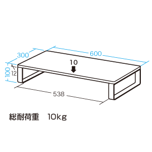 MR-LC600BK / 机上液晶モニタスタンド（ブラック）