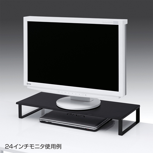 MR-LC701BK / スチール製机上液晶モニタスタンド（幅600mm・ブラック）
