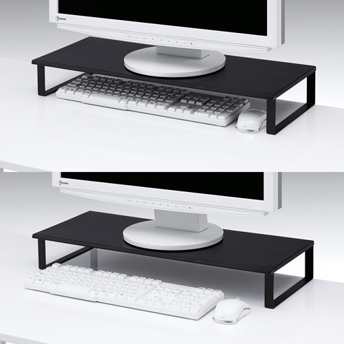 MR-LC701BK / スチール製机上液晶モニタスタンド（幅600mm・ブラック）