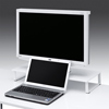 MR-LC701W / スチール製机上液晶モニタスタンド（幅600mm・ホワイト）