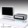 MR-LC702W / スチール製机上液晶モニタスタンド（幅1000mm・ホワイト）