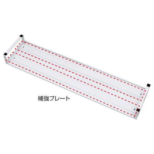 MR-LC702W / スチール製机上液晶モニタスタンド（幅1000mm・ホワイト）