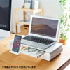 MR-LC804BK 3段階横幅可変タイプ机上ラック(ブラック) MR-LC804BK / 3段階横幅可変タイプ机上ラック(ブラック)