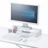 MR-LC804W 3段階横幅可変タイプ机上ラック(ホワイト) MR-LC804W / 3段階横幅可変タイプ机上ラック(ホワイト)