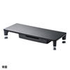 MR-LC805BK USBハブ・引出し付机上ラック(W590×D240mm・ブラック) MR-LC805BK / USBハブ・引出し付机上ラック(W590×D240mm・ブラック)