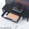 MR-LC805BK / USBハブ・引出し付机上ラック（W590×D240mm・ブラック）