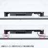 MR-LC805BK / USBハブ・引出し付机上ラック（W590×D240mm・ブラック）