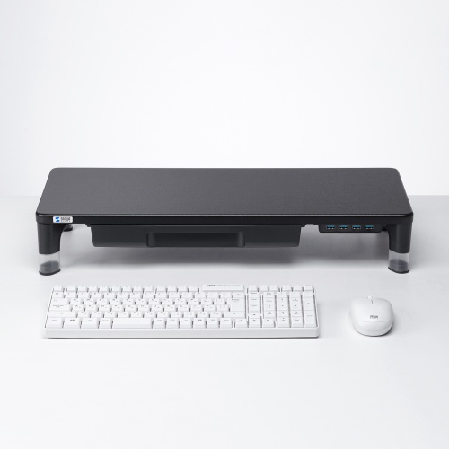 MR-LC806BK / USBハブ・引出し付モニター台