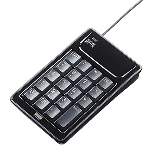 NT-11UH2BK / USB2.0ハブ付テンキー(ブラック)