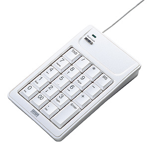 NT-11UH2W / USB2.0ハブ付テンキー(ホワイト)