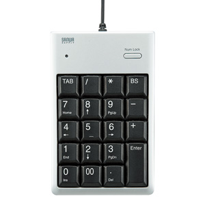 NT-16UH2SVN / USB2.0ハブ付テンキー(シルバー)