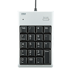 NT-16UH2SV / USB2.0ハブ付テンキー（シルバー）