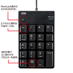 NT-17UBK / USBテンキー（ブラック）