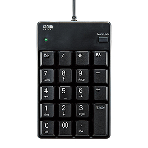 NT-17UH2BK / USB2.0ハブ付テンキー(ブラック)