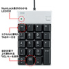 NT-17UH2PKN / USB2.0ハブ付テンキー（シルバー）