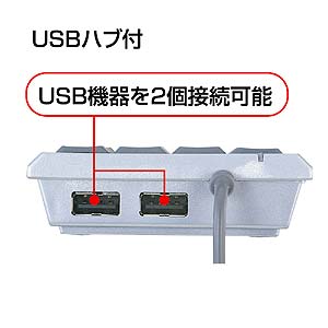 NT-4UHSV / USBハブ付テンキー（シルバー）